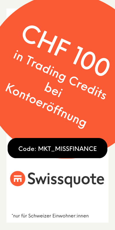 Swissquote mit Trading Credits Code MissFinance