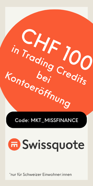 Swissquote Trading Credits mit Code MissFinance